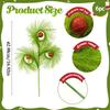 5pcs Christmas Tree Toppers 17 Inch Green Curly Tree Shaped Decorations 3-fork Reed Christmas Branches Christmas Tree Decoration