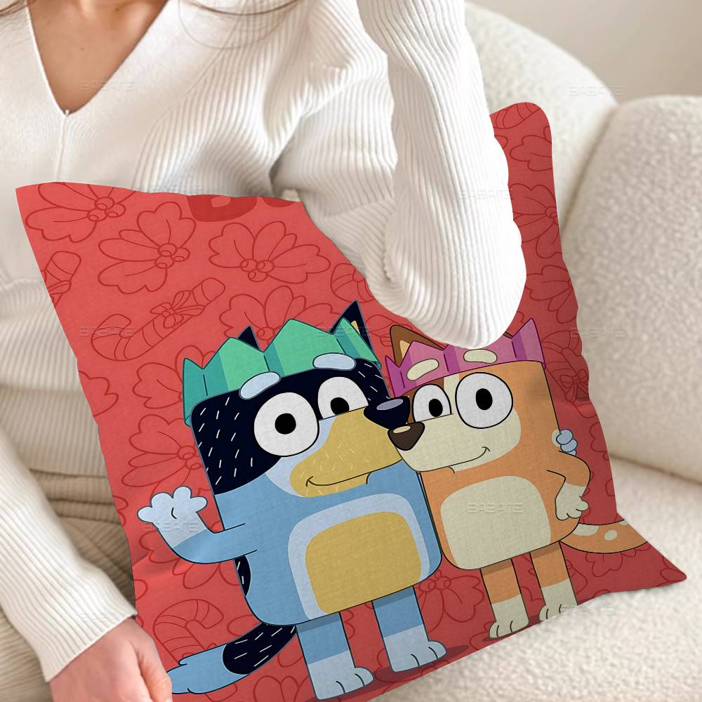 Cartoon B-Blueys Stitch Glücksdrache Kissenbezug Sofakissenbezug Heimzimmer Dekoration Kindergeschenk