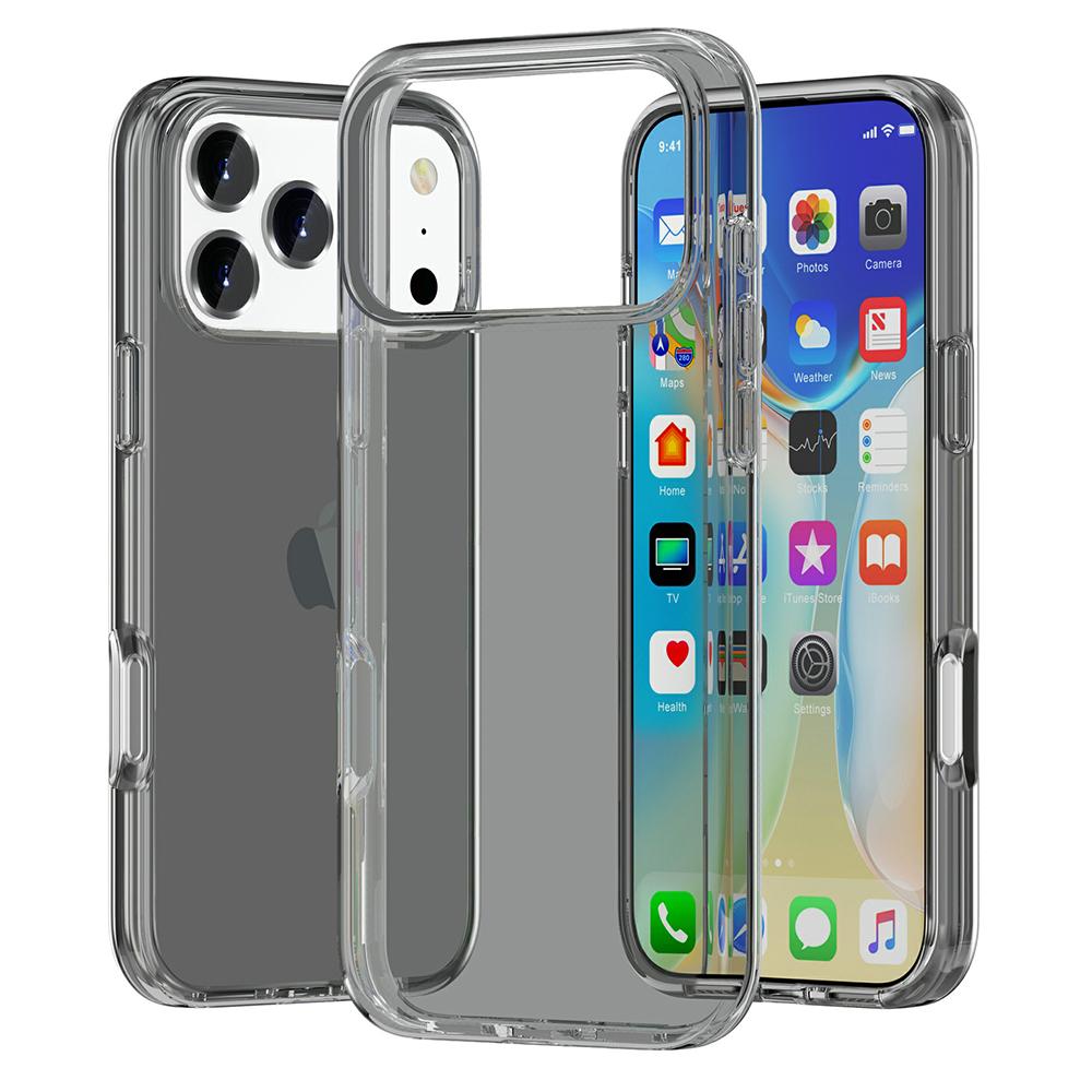 For iPhone 17 Pro Case PC+TPU Shockproof Clear Phone Cover
