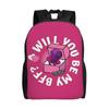 bBazooka Ring Pop Will You Be My BFF Candy Schoolbag Students Sporty Daily Mochila Large Capacity Laptop Bag Back To School