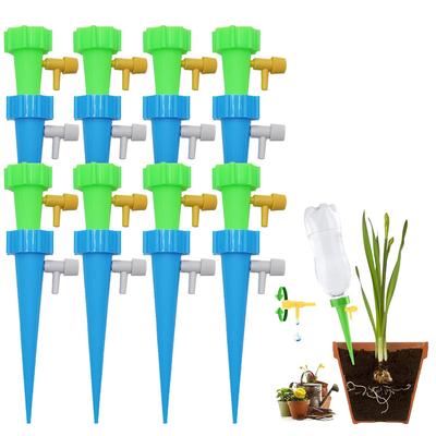 16-teiliges Selbstbewässerungsgerät mit Spikes für Pflanzen, automatisches Wasserkontrollsystem mit langsamem Ablassventil, Tropfbewässerungssystem für Pflanzen