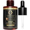 Plant Based Sweet Almond Oil for Skin, Hair, Nails & Body – Organic Cold Pressed Badam Oil – Ideal for Glowing Skin, Hair Growth, Nail Care