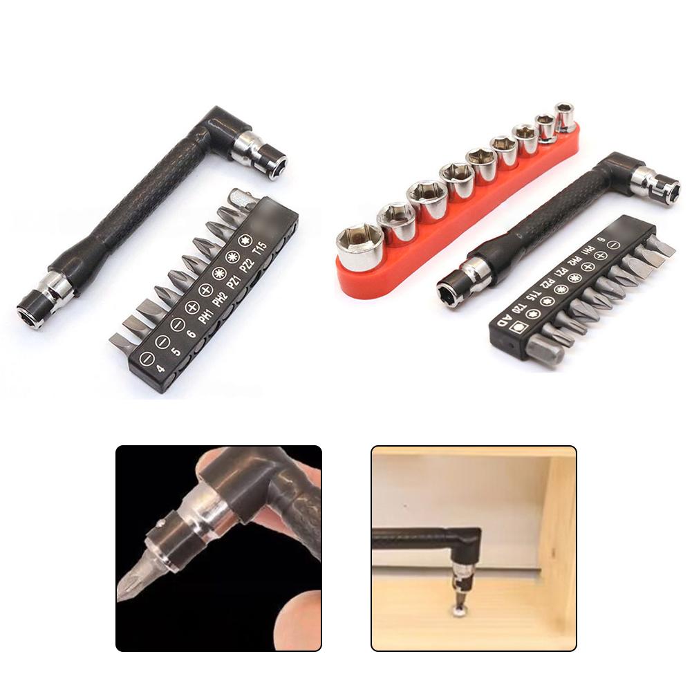 L-shaped Screwdriver Bit 90 Degree Handle Black Wrench 11/20pcs Screwdriver Bit Tool Set Kit Hand Tool Accessories