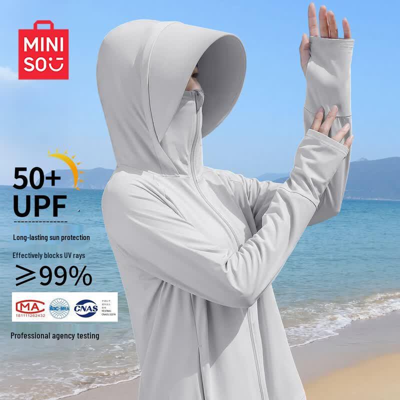 MINISO Women s UPF50+ Ice Silk Sun Protection Hoodie L