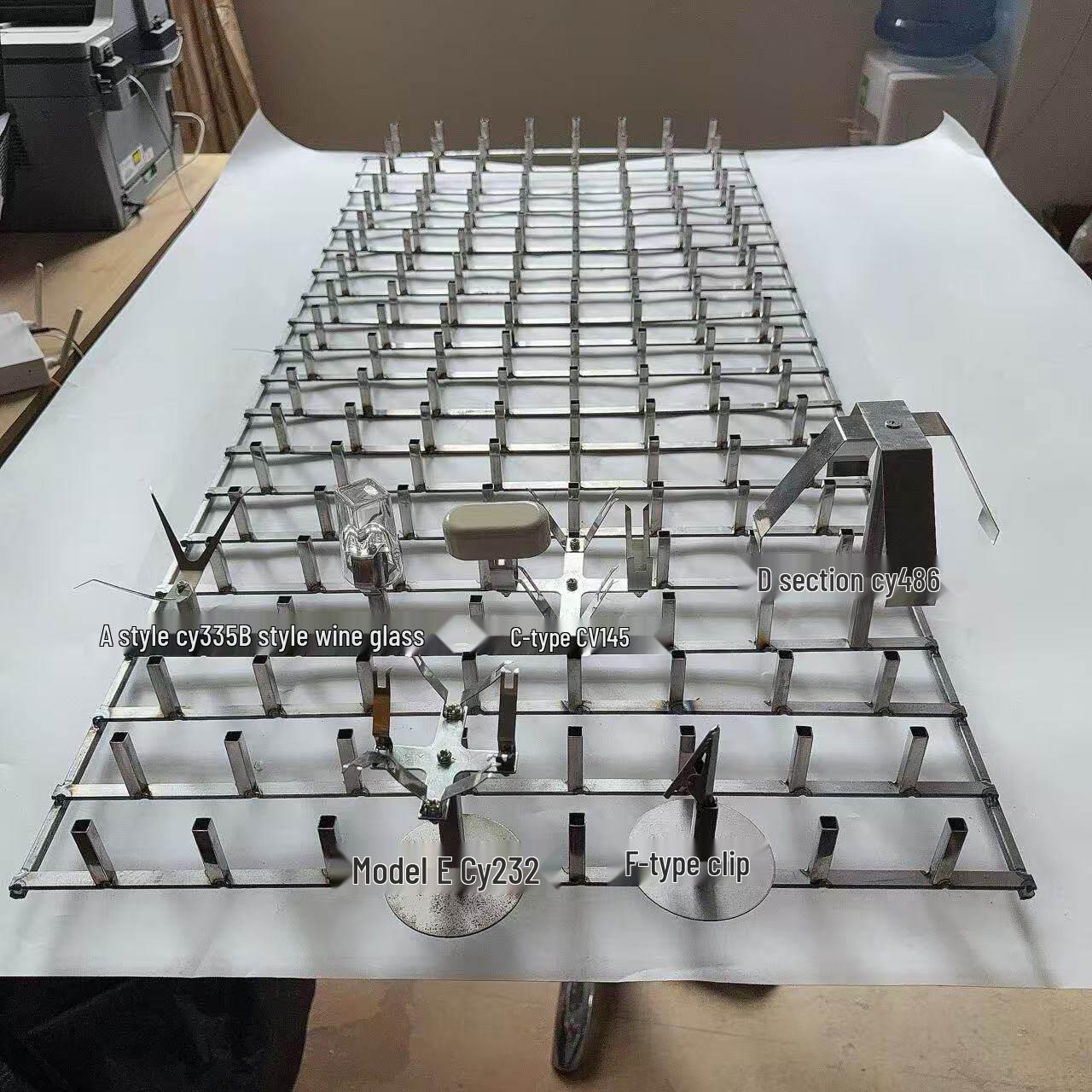 UV Spray Fixture Vacuum Coating Jig for 8x8 Rod Head Adapter Tray