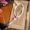 Temple Mutton Fat White Jade Bodhi Root 108 Beads Unisex Bracelet Necklace Pendant Buddhist Beads