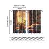 Set Of 2 Filtering Curtains Excluding Rods Non Movable Without Batteries Cute Cartoon Cat Use Bedrooms Living Rooms Curtain For Area Made Polyester