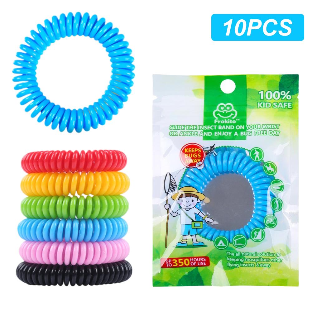 10 Pack Mosquito Repellent Bracelets Mosquito Wristband DEET-Free Waterproof Mosquito Bracelet Adjustable for Baby Toddlers