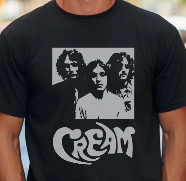 

Cream T-Shirt English Rock Band on Premium Vintage Black Comfort Colors 1717 Tee M
