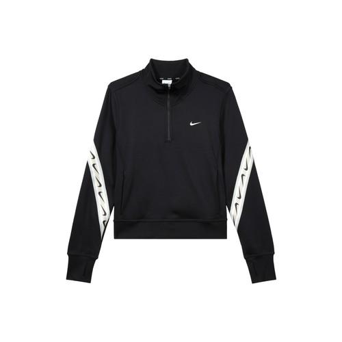 Nike Women s Black Printed Half-Zip Mock Neck Sweatshirt S чёрный