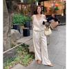 Lickysenior In Stock Timeless Suit Vest Women's Summer High Waist Thin Loose Casual Pants Two-piece Set