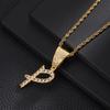 26 English Women'S Letter Pendants Necklace Twist Chain Zircon Letter Pendants Jewelry