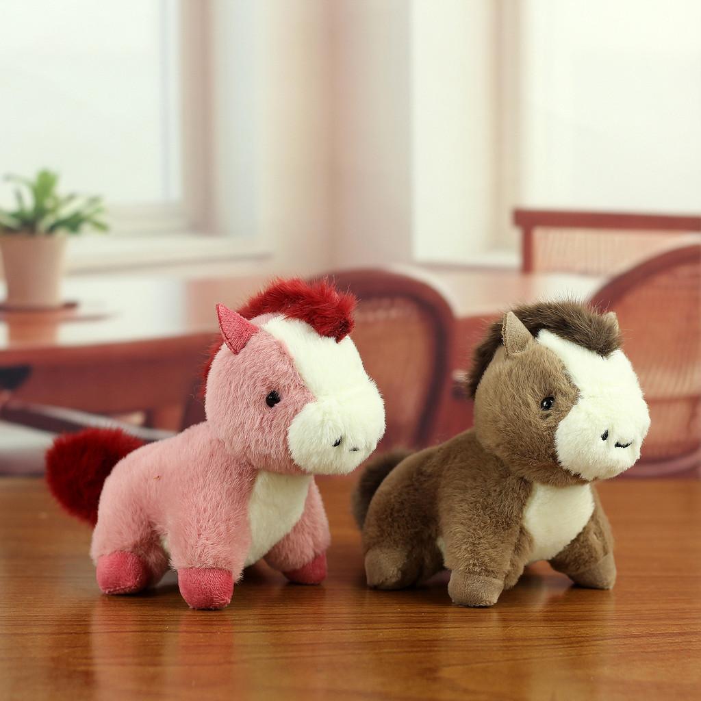 Plush Horse Pendant Keychain With Cute Embroidered Design For Bag Decoration