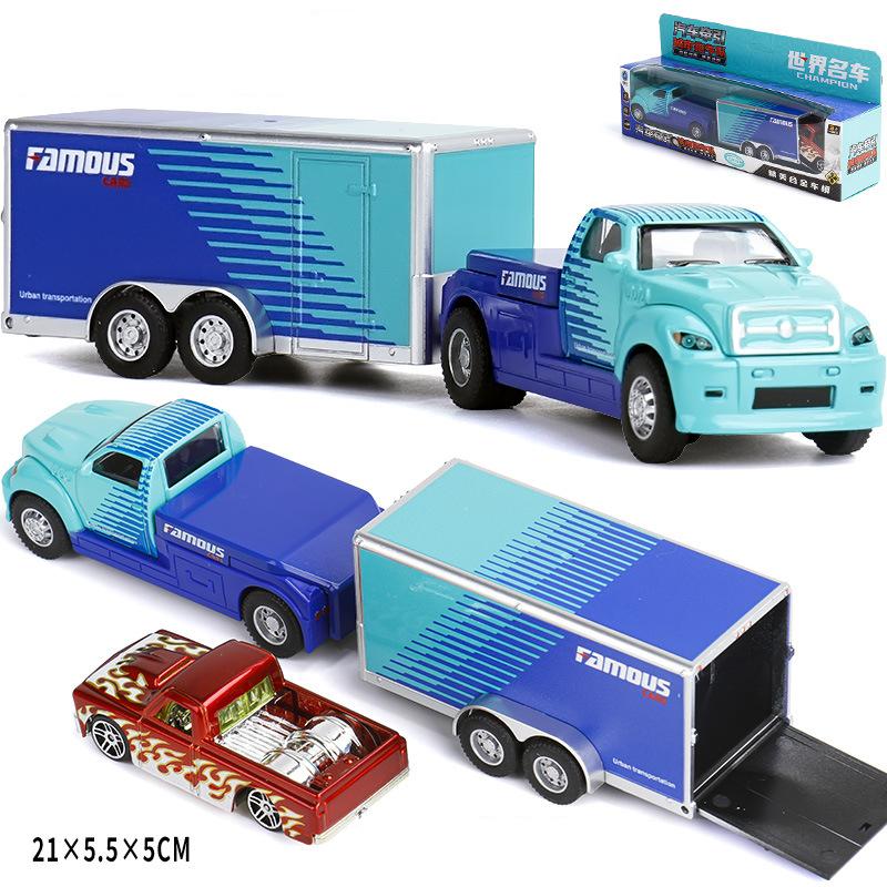 1:64 Scania Container Truck American Container Truck Alloy Diecast Model Car Mini GT Vehicle Toy Models Miniature Cars Birthday