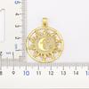 AIBEF Light Of Star And Moon Sun Shape Pendant Women Necklace Copper Zircon Western European Style Jewelry Popular Romantic Gift