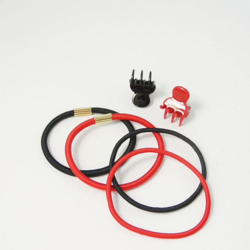 Objet213 Red & Black Clips & String Set (2 Clips+4 String)