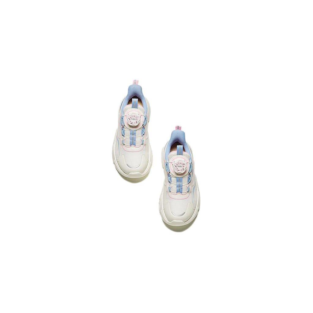 Anta Kids Casual Comfortable Shock Absorbing Wear Resistant Low Top Running Shoes Kids Running Shoes White Blue Pink A322349944-1