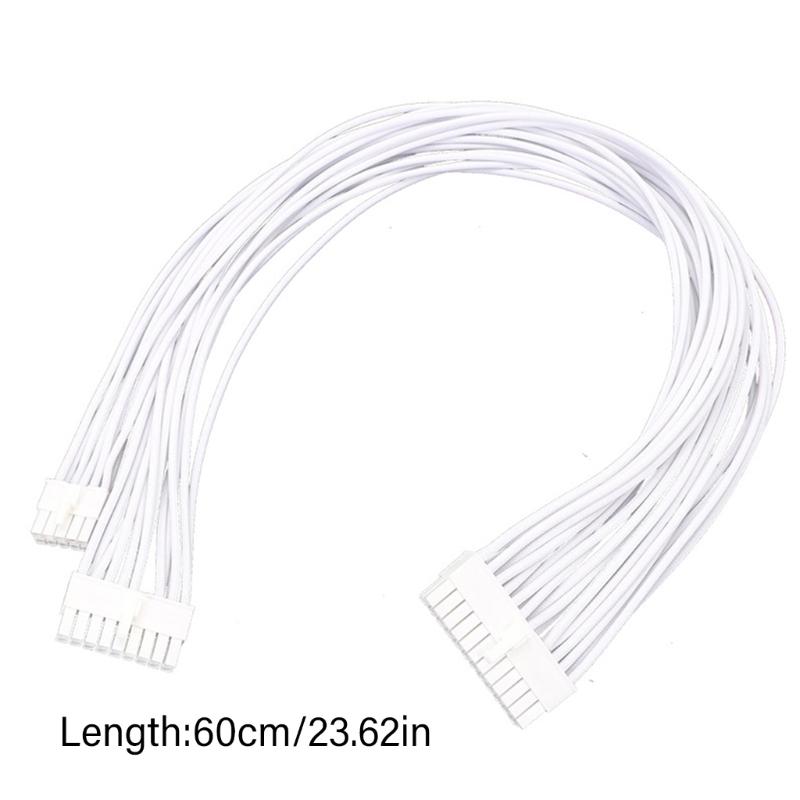 24PIN Modular Power Cable to 10+18PIN Braided White Cable for RM550X RM650X Power Modular Cord