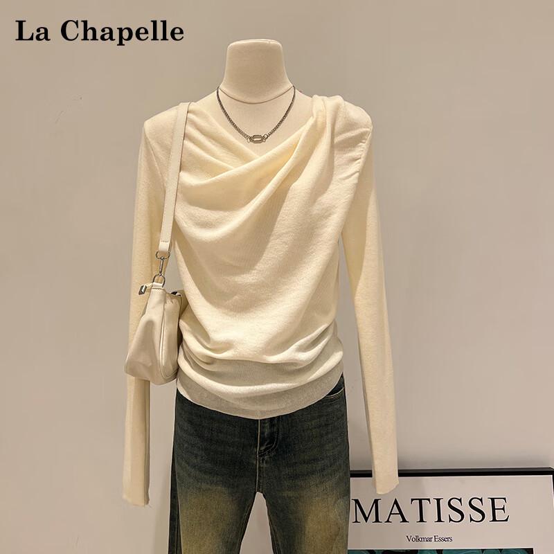 La Chapelle Women s Cowl Neck Ribbed Knit Long Sleeve Top S