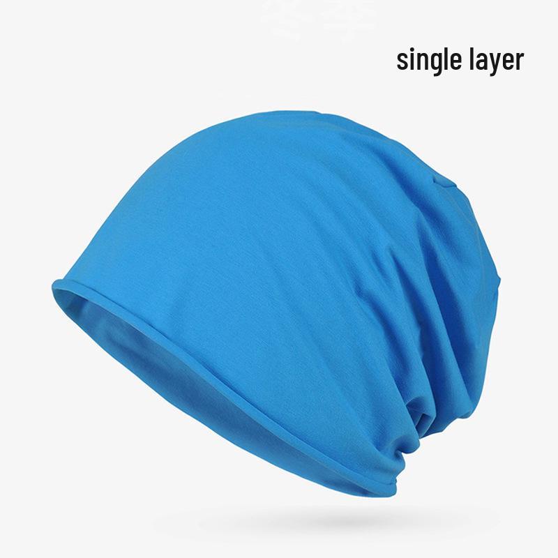 Unisex Lightweight Cotton Headscarf: Spring/Summer Breathable Cap & Sleep Hat