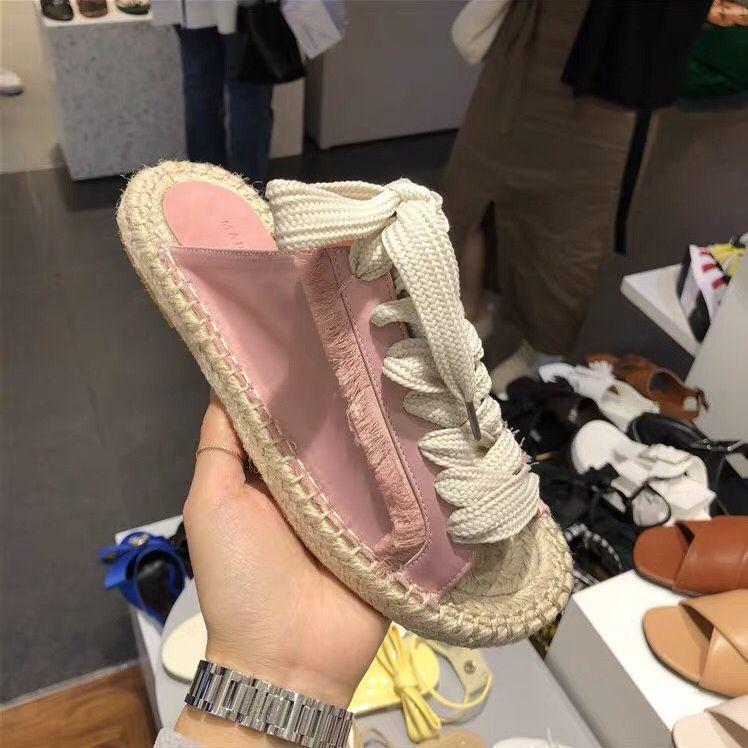 Fashion Casual summer bright skin fashion women's straw slippers cane shoes handmade natural style comfortable sandals fisherman shoes