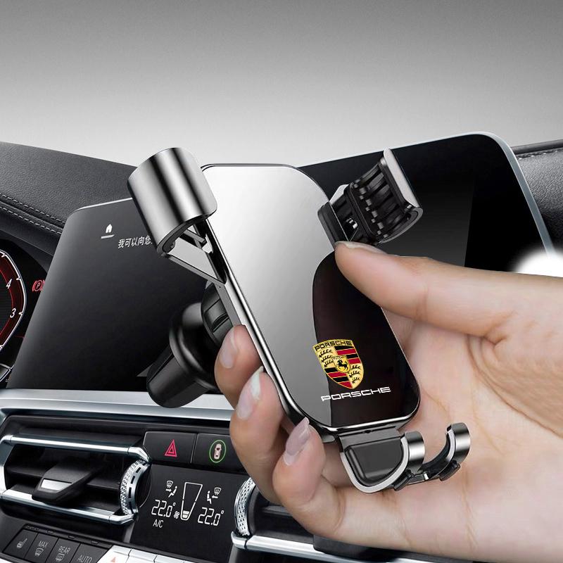 KWPV2 Car Phone Holder Dashboard Vent Mobile Clip Mount For Porsche Cayenne Panamera Macan 911 718 Taycan Boxster Cayman 918 Pajun