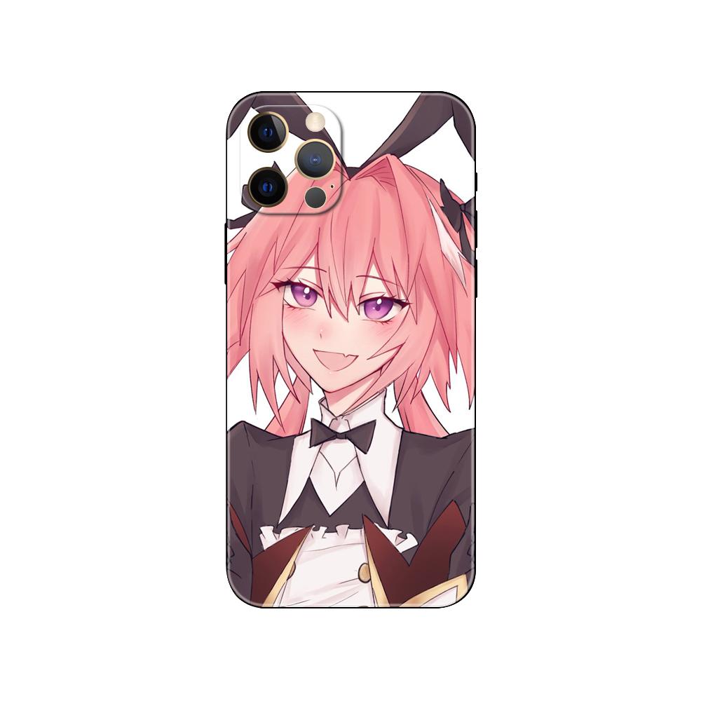 Astolfo Phone Case for Iphone 5 5s 2020se 6 6s 7 8 Plus X 10 XR XS 11 12 13 Mini Pro MAX Black Tpu Back Cover