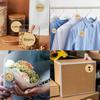 500 Stickers Kraft Paper Circular Self-adhesive Label Paper Project Classification Name Sticker Personalized Convenient Label