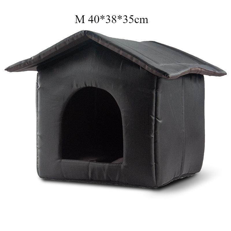 Outdoor Cat House Warm and Waterproof Stray Cat Nest Foldable Closed Rainproof Outdoor Dog House Winter Warm Stray Pet Shelter