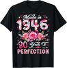 80 Year Old Made In 1946 Floral 80th Birthday Women T-Shirt Unisex T-Shirt