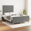 VidaXL Bed Frames with Headboard, Upholstered Bed, Double Bed, Adult Bedroom Interior Bed, Modern, Grey 3270542