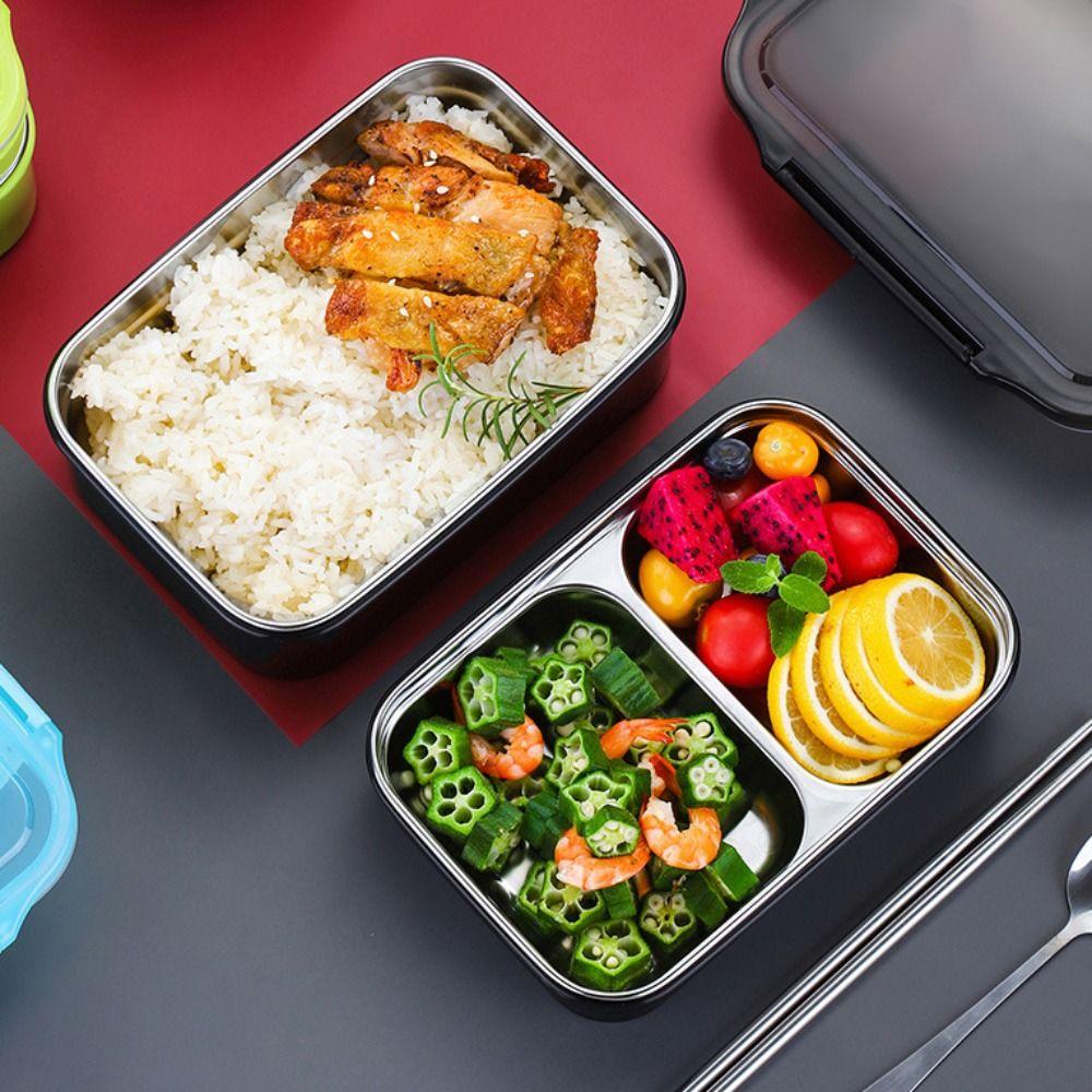 Leak-Proof Double Layer Thermal Lunch Box Rectangular Food Container  Refrigerator