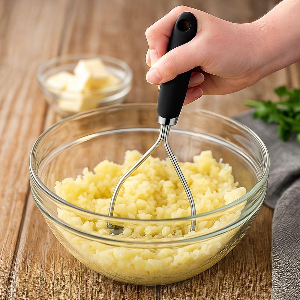 Stainless Steel Manual Potato Masher Wave Fruit Crusher Professional Mud Press Masher  Kitchen