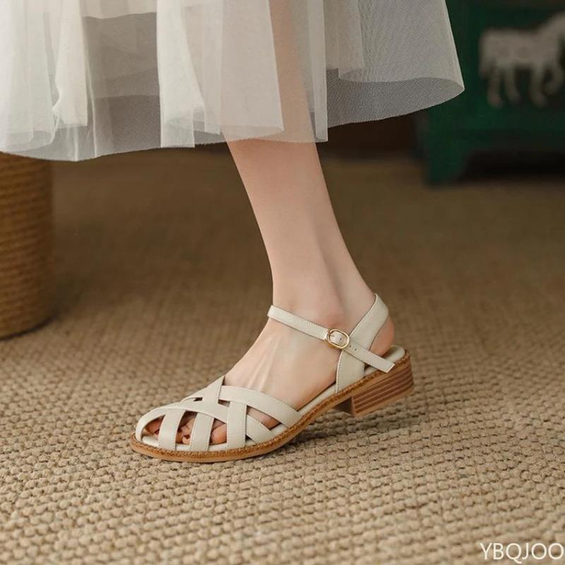 Ladies Baotou Sandals Soft soled comfortable hollowed out shoes anti slip Roman sandal Casual light Women's shoes Mujer