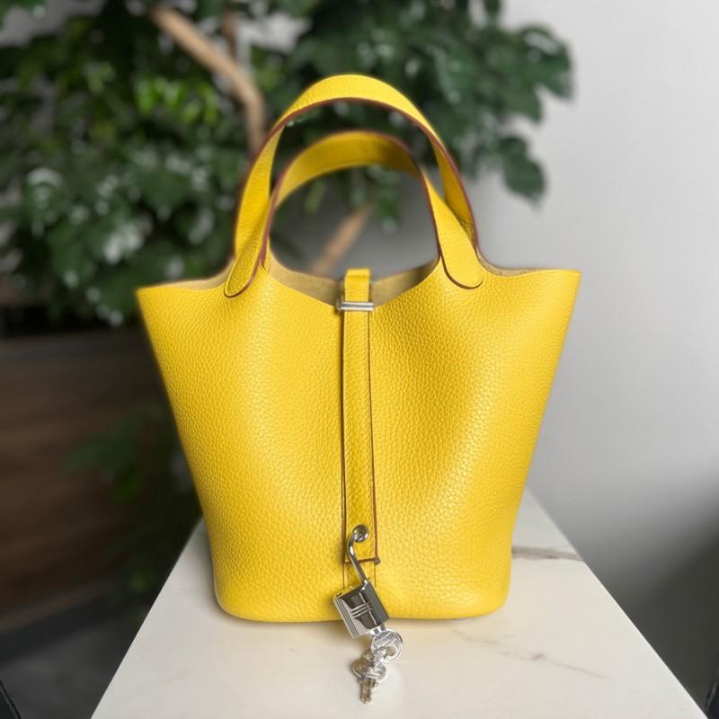Fabrik-Rindleder Erste Schicht Vollhandgenäht Wachsfaden Gemüsekorb Tasche Ganzstahl-Beschläge Gebürstete Öl-Kante Tragbar K-Wort Handwerker Code