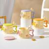 3D Květinový Motýl Keramický Kávový Hrnek Motýli Čajový Šálek Hrnky na Mléko Vodu Narozeninový Dárek pro Přítelkyni Mamu Ženy Den Matek