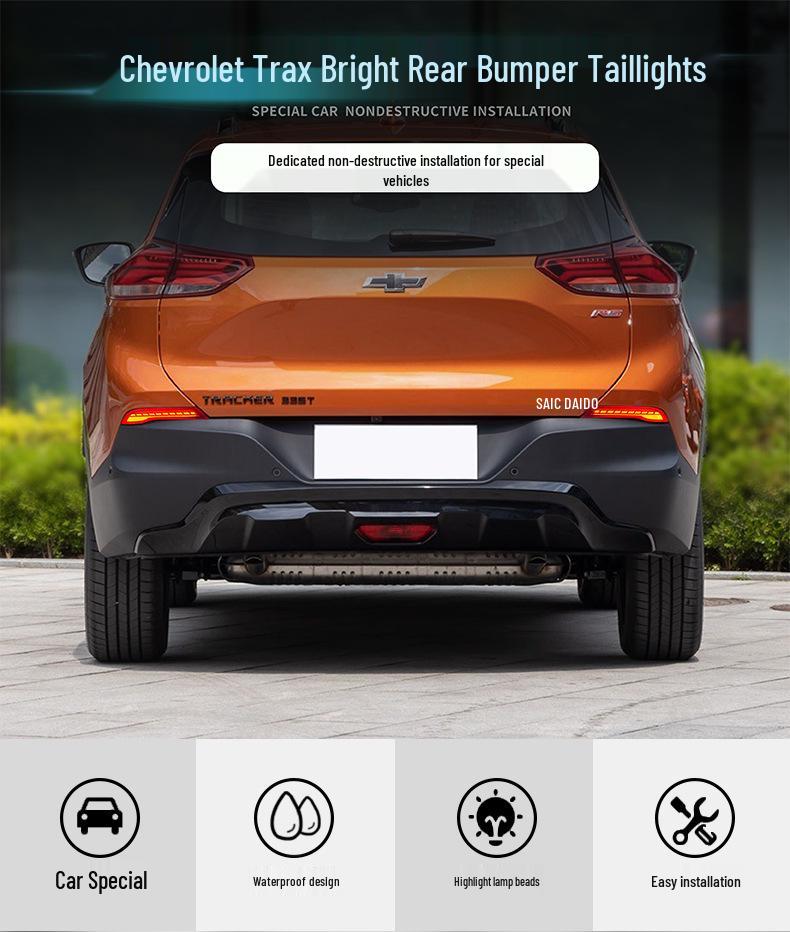 Chevrolet Trax 19-23 LED Rear Bumper Lights, Flowing Turn Signal & Collision Warning