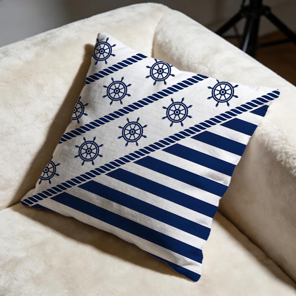 Fashion OOcean Sailoriou Cushion Cover Soft Decorative Pillow Case Suitable for Bedroom Sofa Car Travel Use