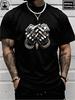 Graphic-Shirt Cotton Tees Size Plus1pc Mens Clothes Money Hands Print Black TShirt, Unisex Casual - Men's Summer Cotton Graph...