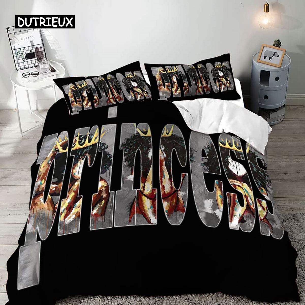 

African American Black Lovers Duvet Cover Black Couple Soft Bedding Set Valentine s Day Comforter Cover Set Bedroom Decoration EU single(135x200cm)