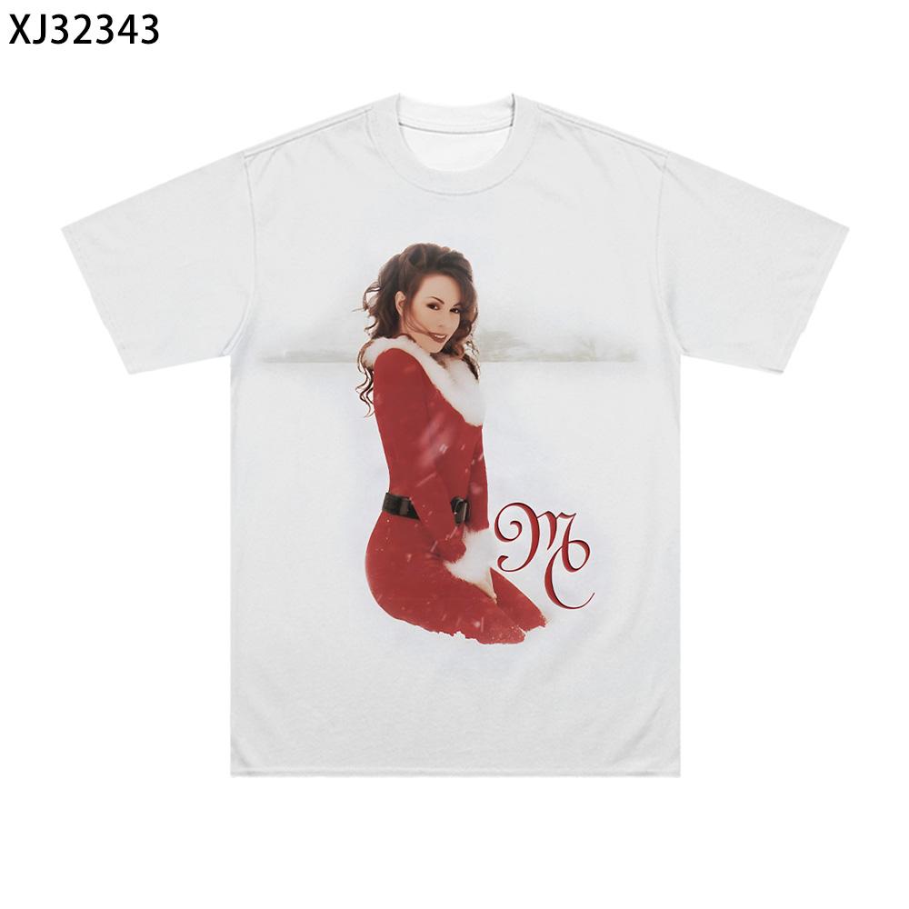 

Mariah Carey Christmas Time Tour Merch 30th Anniversary TShirt Classic Retro Fashion Unisex Women Tee Y2K Harajuku High Quality Top S