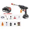 24/48V 7500/15000mAh Wireless High Pressure Car Wash Washer Gun Lithium Battery Portable Spray Cleaner Car Washing