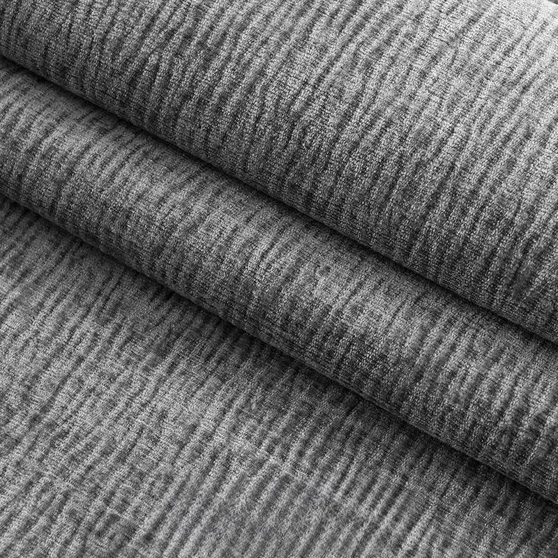 Thickened Plain Chenille Fabric Jacquard for Sewing Curtains Sofacovers Sewing Striped Pattern Textile Skin-friendly Textured