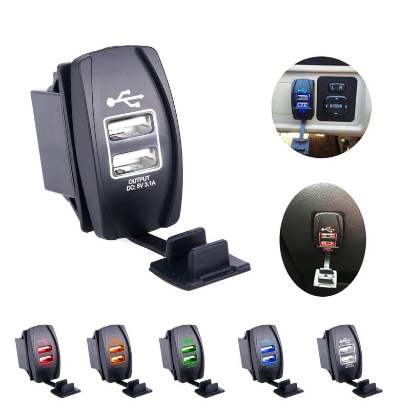 1 Pc Universal Dual USB Car Charger Power Adapter 1224 V 3.1A Dual USB