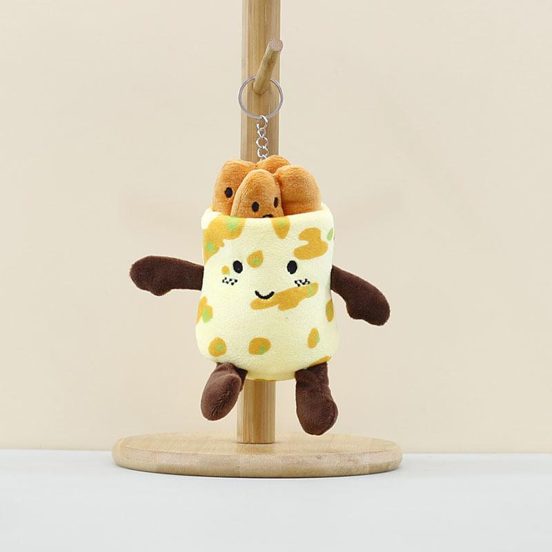 

Soft And Cuddly Tianjin Jianbing Guozi Plush Toy Keychain Accessory Ideal For Gifts