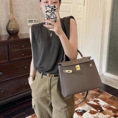 Ledertasche Retro leichter Luxus Rindsleder Handtasche Premium Schulter Umhängetasche