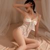 Sex underwear mesh yarn temptation transparent hollow sexy, lace onesie open uniform set