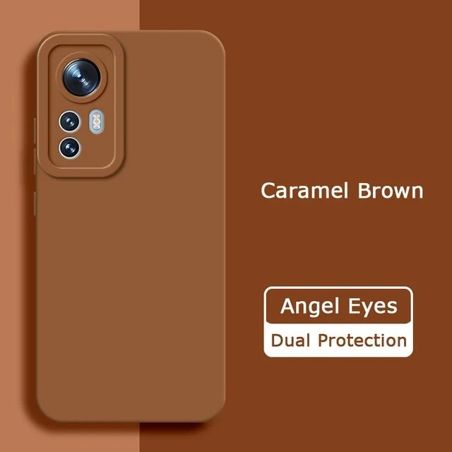 

Жидкий силиконовый чехол Angel Eyes для XiaoMi Mi 12 12T 13T Mi13T pro Mi12T Mi13 Mi12X 5G Pro Мягкий защитный чехол для линз XiaoMi 12T коричневый