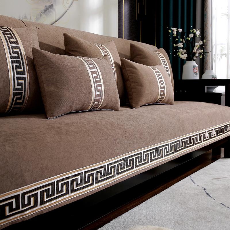 1pcs Chenier Sofa Cushion, Simple Anti Slip Sofa Cushion for Single Seat, Double Seat, and Triple Seat, Sofa Cover Sofa Towel