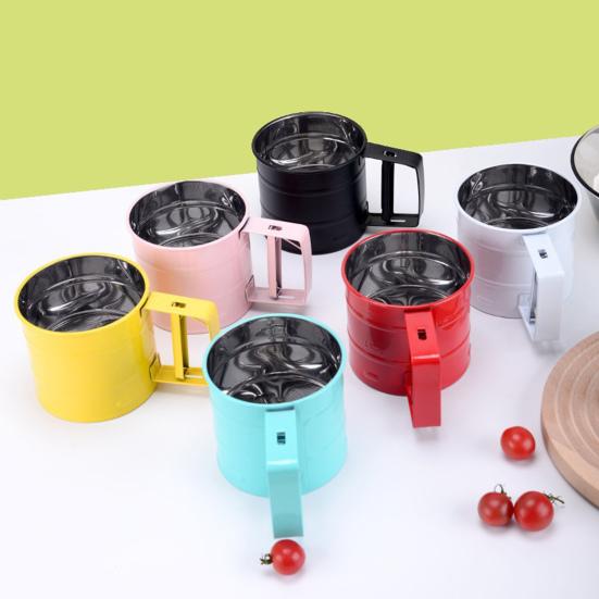 Przesiewacz do mąki Ręczny Sito do mąki Drobne oczko Przesiewacz do pieczenia Wszechstronny Gładki Narzędzie do przesiewania mąki